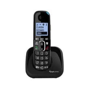 Amplicomms BigTel 1500 Cordless Big Button Phone for Elderly Solo | Black | ATL1423440