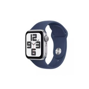 Apple Watch SE | 40mm | Silver Aluminium Case with Denim Sports Band S/M | MXEC3QA/A