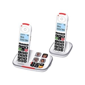Swissvoice Xtra 2355 Duo Big Button Cordless Phone with Answer Machine | White | ATL1424010