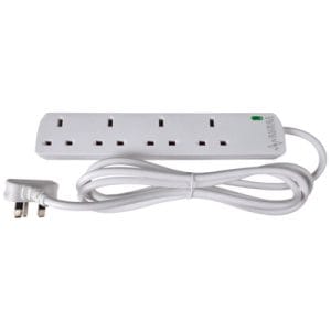 Mercury 4 Gang Extension Lead with Surge Protection | 2m | 430.009