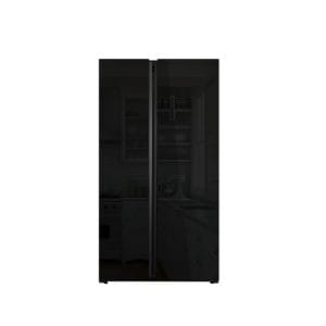 Powerpoint American Style Side by Side Fridge Freezer | Black Glass | P98317SKBGL