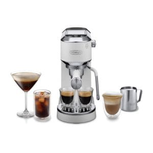 DeLonghi Dedica Duo Manual Coffee Machine | White | EC890.WI