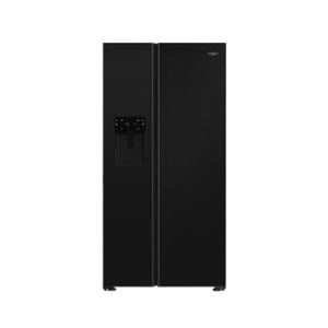 Whirlpool Plumbed Side by Side American Style Fridge Freezer | Black | WHG26574W