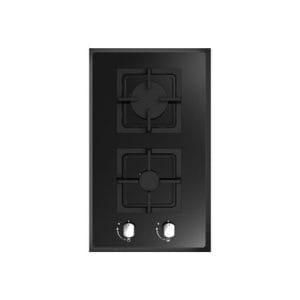 Cata 30cm 2 Burner Gas on Glass Hob | Black | UBGOG302BK