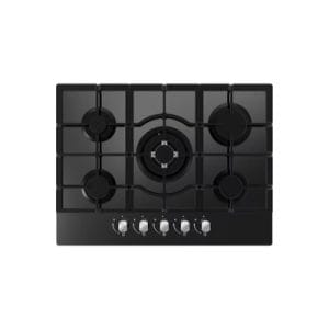 Cata 70cm 5 Burner Gas on Glass Hob | Black | CAUBGOG701BK