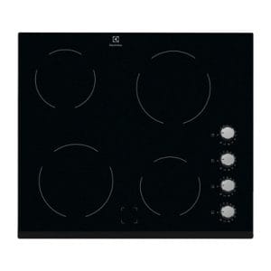 Electrolux 60cm 4 Zone Ceramic Hob with Knobs | EHF6140FOK