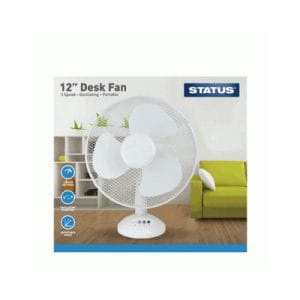 Status 12" Desktop Fan | White | S12DESKFAN1PKB