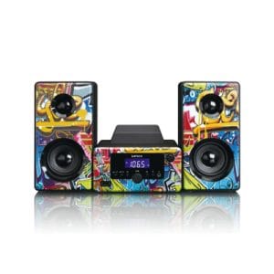 Lenco Micro Set with FM Radio & Bluetooth | Graffiti | MC-020TAGS