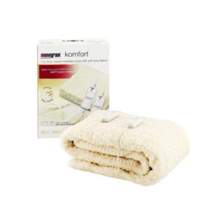 Monogram Komfort King Size Dual Control Fleece Fitted Electric Mattress Cover | 379.63