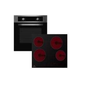 Powerpoint Built-In Single Oven & Ceramic Hob Pack | P25CKMDSS